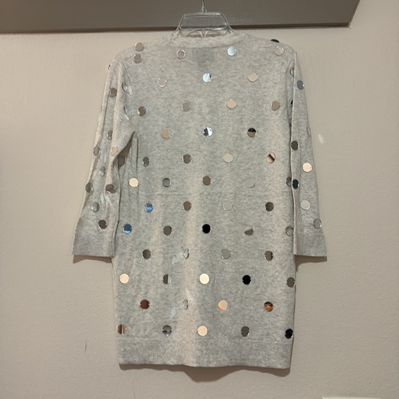 Magaschoni Gray Mirrored Beaded 3/4 Sleeve Cardigan SZ S NWT - Picture 2 of 3